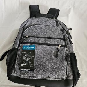 Eastsport gray speckled backpack with black accents